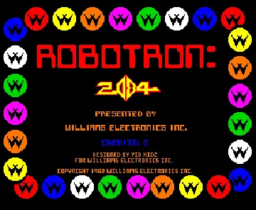 Robotron (Solid Blue label) screen shot title